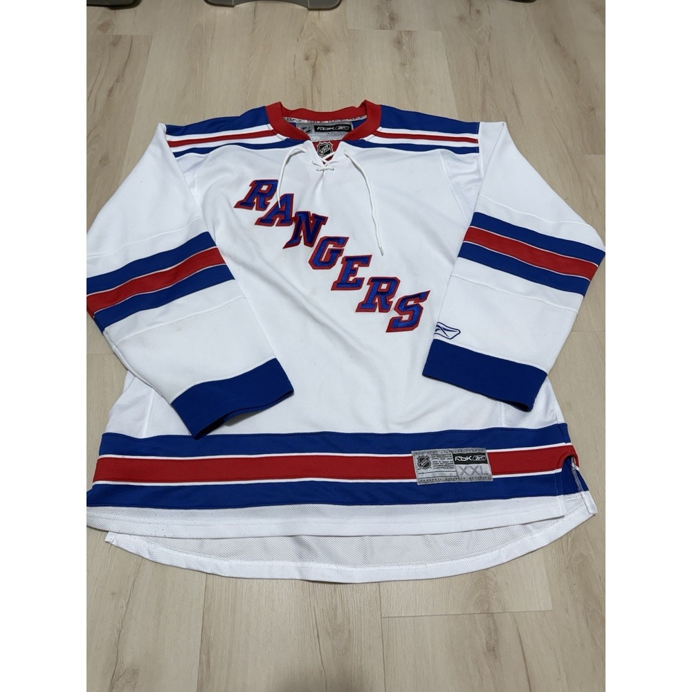 New York Rangers NHL Hockey Jersey Reebok Men's Size 2XL White Blank